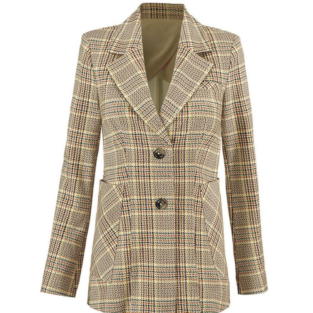 cabi Pastime Jacket Sz 4 Glen Plaid ponte